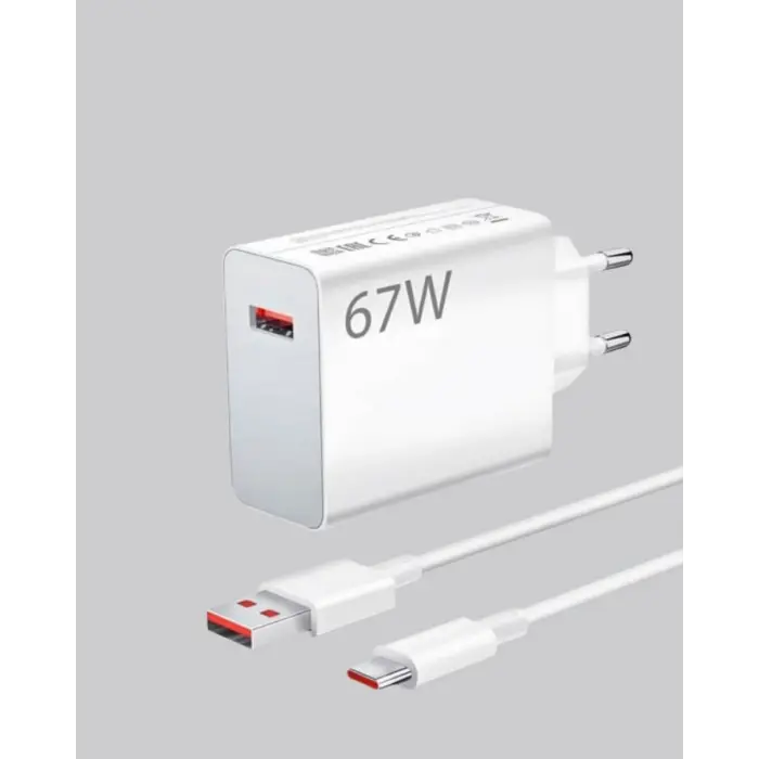 67 Watt Type C Şarj Adaptörü Poco X3 X4 X5 Pro Uyumlu