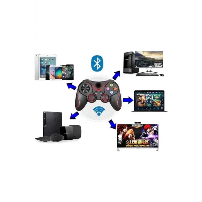 Joystik Gamepad Bluetooth Telefon Tutucu Oyun Kolu Telefon Android Uyumlu