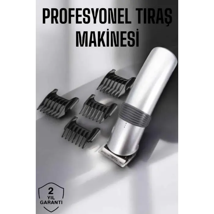 4 Taraklı Taşınabilir Profesyonel Saç ve Sakal Kesme Tıraş Makinesi