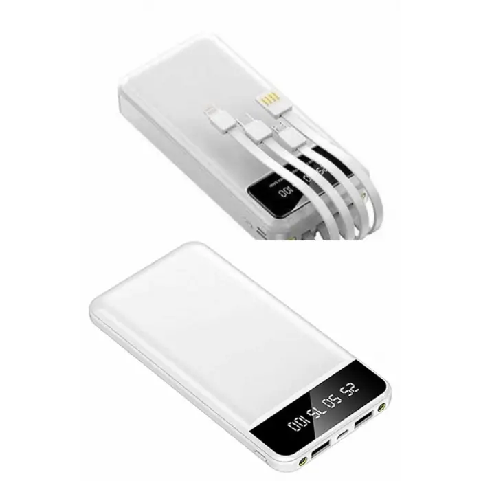 Powerbank Şarj Cihazı 4 Çıkışlı 20.000 MAH Powerbank Kompakt Yüksek Kapasiteli Hızlı Şarj