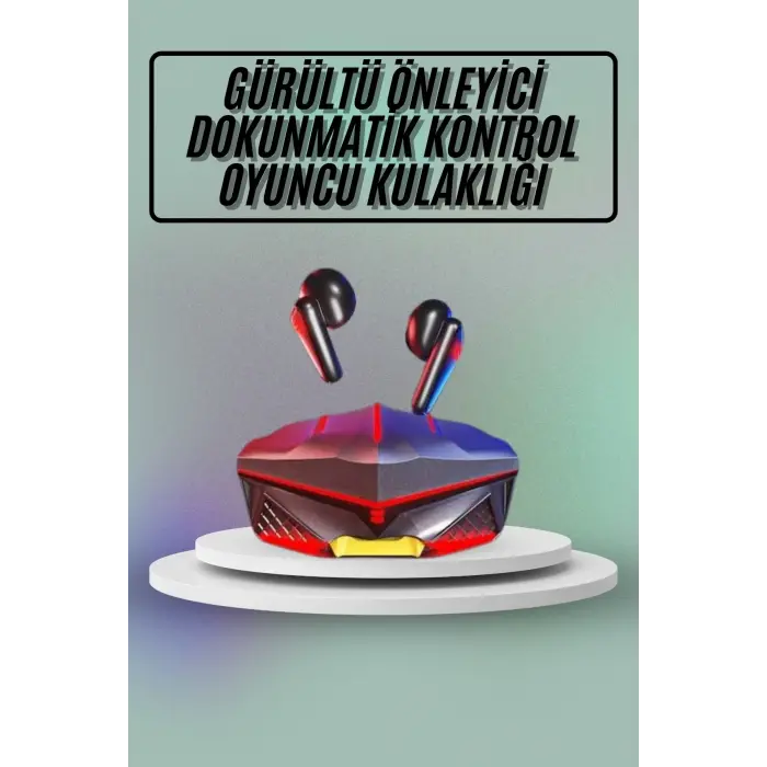 Dokunmatik Kontrol Tws Işıklı Kulakiçi Bluetooth Kulaklık Kablosuz Oyuncu Kulaklığı