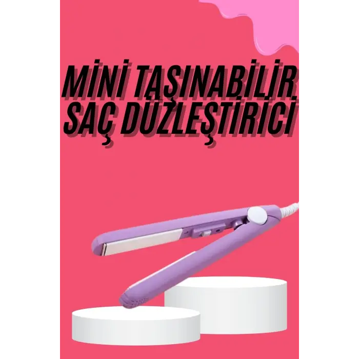 Saç Düzleştirici Pürüzsüz Parlaklık Seyahat Tipi Taşınabilir Seramik Kaplama
