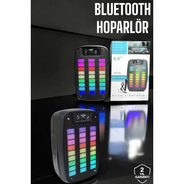 Bluetooth  Hoparlör Mikrofonlu Speaker Taşınabilir Şarjlı