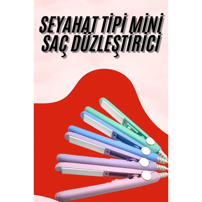 Seyahat Tipi Taşınabilir Saç Düzleştirici Saç Şekillendirici Yüksek Isı Ayarlı