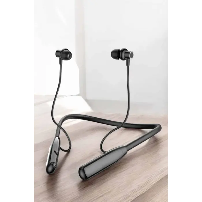 Boyun Askılı Bluetooth Kulaklık Uzun Şarj Süreli Dijital Göstergeli Kablolu