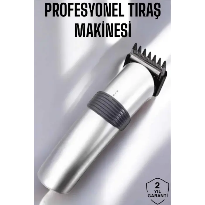 Erkeklere Özel Şarjlı Saç ve Sakal Kesme Tıraş Makinesi Seti