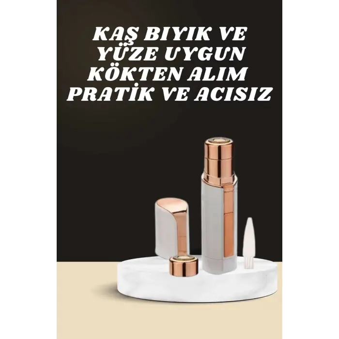 KAŞ BIYIK VE YÜZ EPİLASYON ALETİ VE TİTREŞİMLİ YÜZ TEMİZLEME MASAJ ALETİ İKİLİ SET