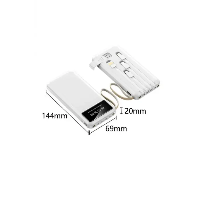 Powerbank Şarj Cihazı 4 Çıkışlı 20.000 MAH Powerbank Taşınabilir Çoklu Giriş