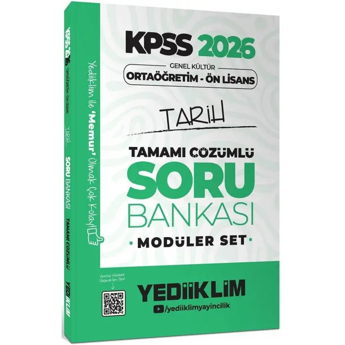 Yediiklim 2026 KPSS Orta??retim ?n Lisans Genel Yetenek Genel K?lt?r Tamam? ??z?ml? Mod?ler Soru Bankas? Seti [Unbound] [Jan 01, 2025] Kollektif