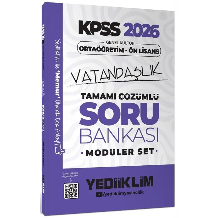 Yediiklim 2026 KPSS Orta??retim ?n Lisans Genel Yetenek Genel K?lt?r Tamam? ??z?ml? Mod?ler Soru Bankas? Seti [Unbound] [Jan 01, 2025] Kollektif