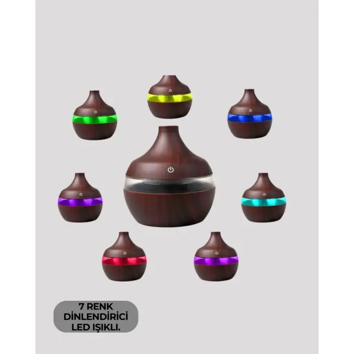 7 Renk LED Işıklı Ultrasonik Aroma Difüzör 300 ml