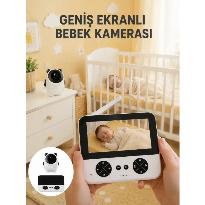720P HD Gece Görüşlü Kablosuz Bebek Kamerası İki Yönlü Sesli Yeni Nesil