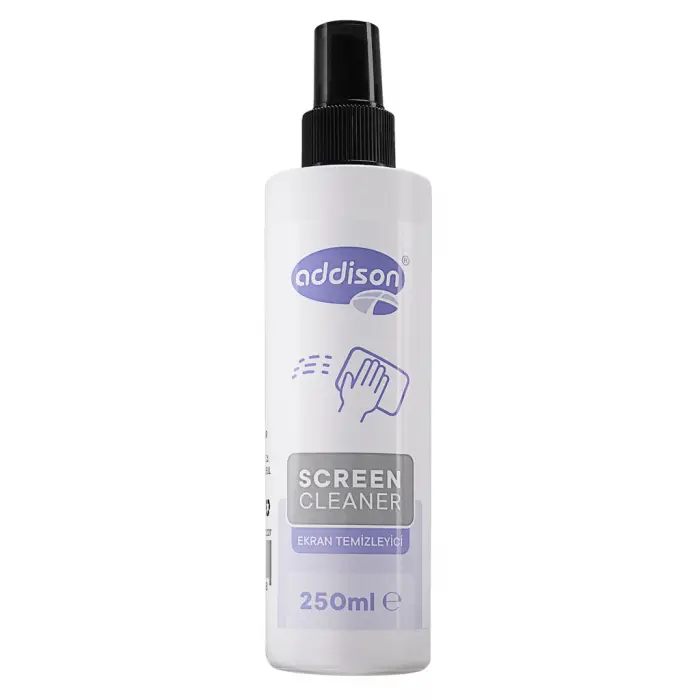 ADDISON 300871 Ekran Temizleyici Sprey 250ml. Microfiber Bez ile Birlikte(1923)