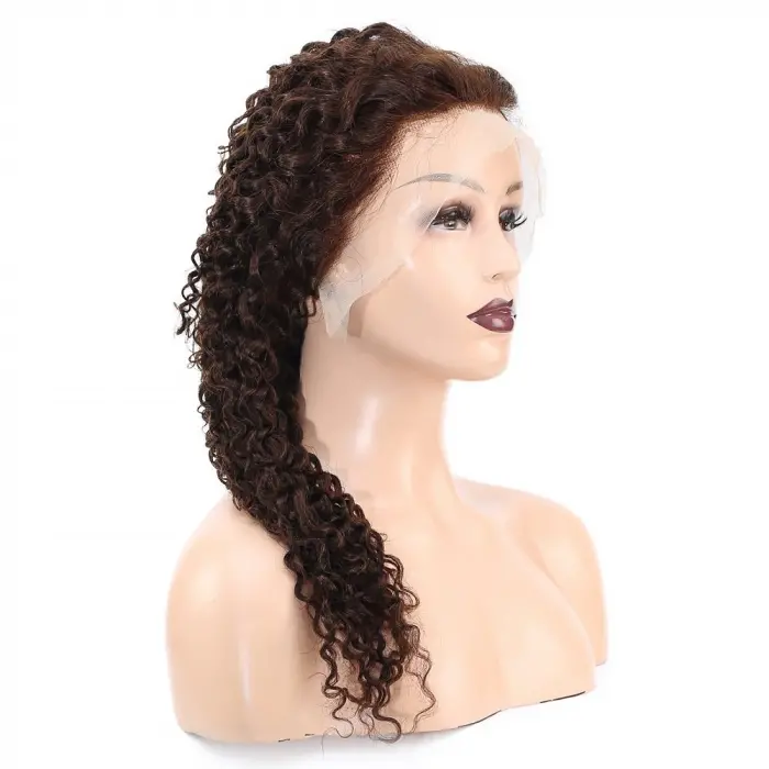 Afro Daa Front Lace Gerçek Tül Peruk / Koyu Kahve / 60/65cm