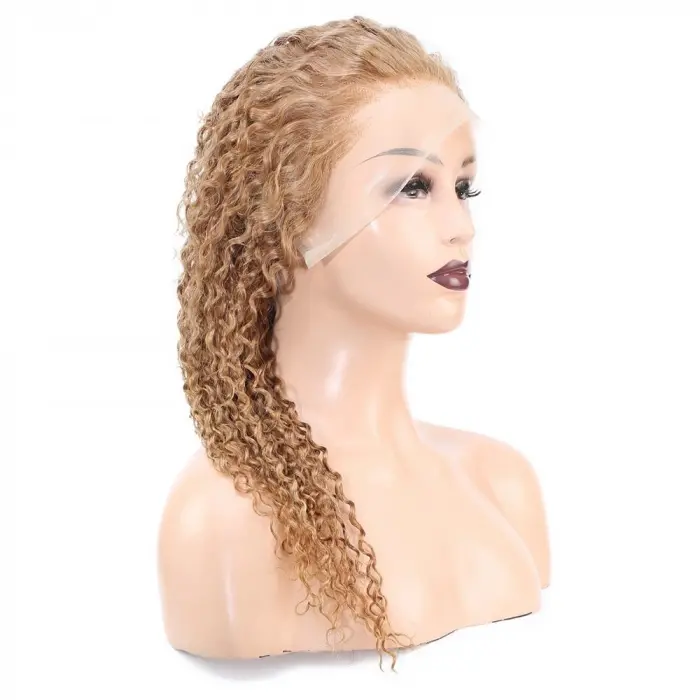 Afro Daa Front Lace Gerçek Tül Peruk / Sıcak Karamel / 60/65cm