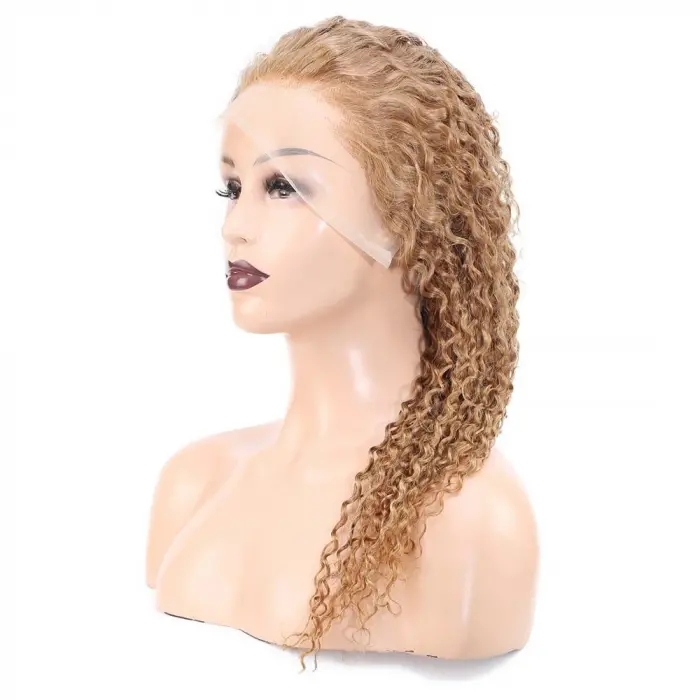 Afro Daa Front Lace Gerçek Tül Peruk / Sıcak Karamel / 60/65cm