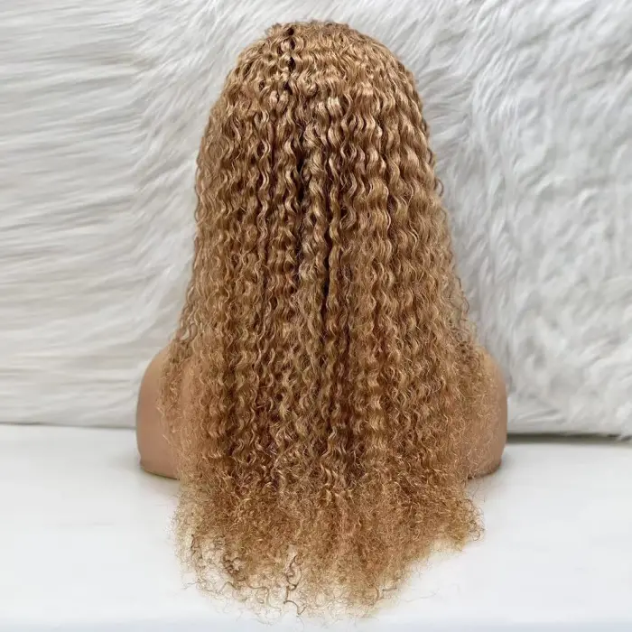 Afro Daa Front Lace Gerçek Tül Peruk / Sıcak Karamel / 70/75cm