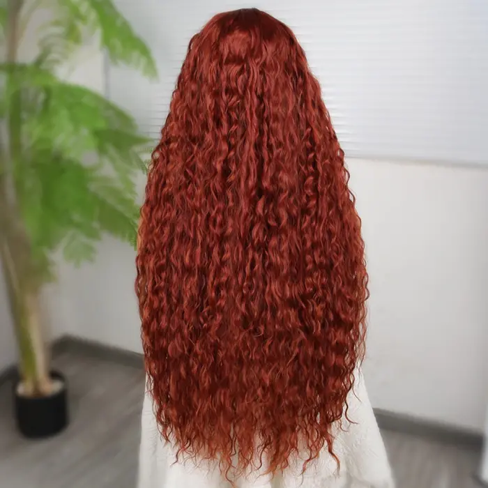 Afro Daa Koyu Bakır Fiber Sen T Tül Peruk