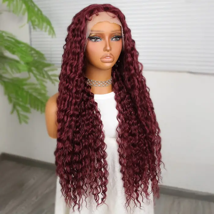Afro Daa Koyu Kızıl Fiber Sen T Tül Peruk