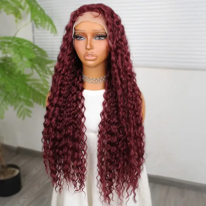 Afro Daa Koyu Kızıl Fiber Sen T Tül Peruk
