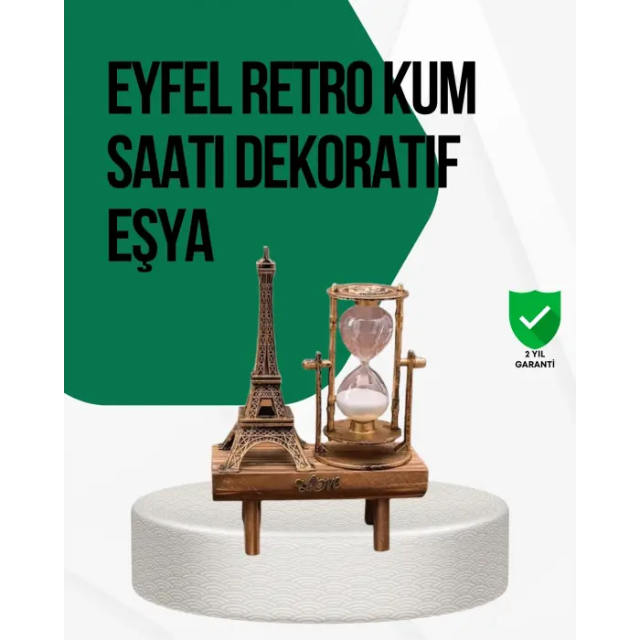 Ahşap Kum Saati – Vintage Tasarımlı Masa Dekoru
