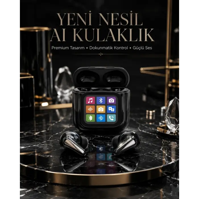 AI Bluetooth Kulaklık Akıllı Dokunmatik Kontrol Özellikli