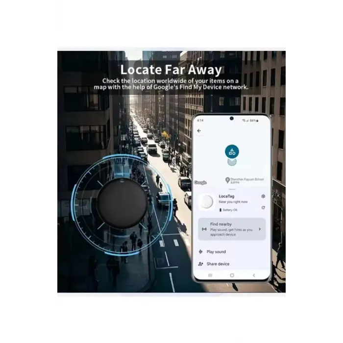 Airtag Android Konum Belirleme Akıllı Takip  Smart Finder Siyah