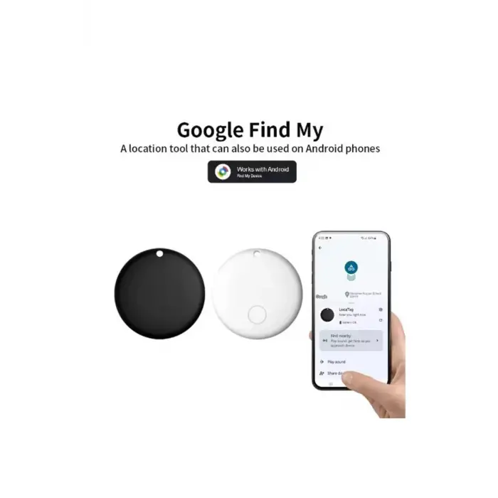 Airtag Android Konum Belirleme Akıllı Takip  Smart Finder Siyah