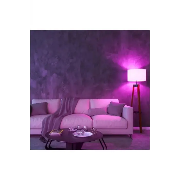 Akıllı ampul E27 duy 8,5 watt beyaz ışık uzaktan kumandalı dim özelliği renkli - E27 Duy Tipi