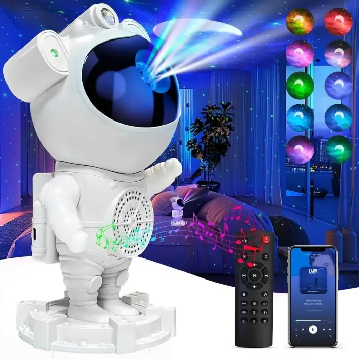 Akıllı Astronot Projeksiyon Gece Aydınlatma &amp; Bluetooth Hoparlör Bx40