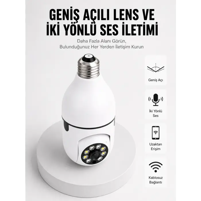 Akıllı Güvenlik Kamerası Full HD Görüntü ve Gece Görüş Özellikli Yeni Nesil