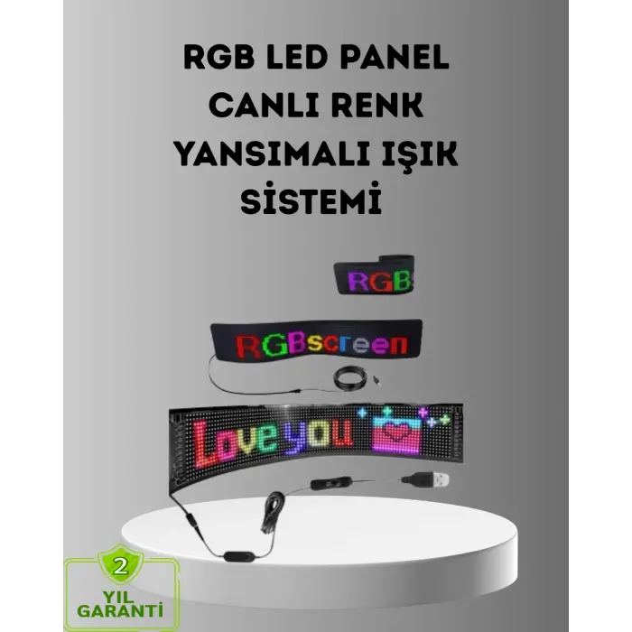 Akıllı LED Matrix Panel – USB Bağlantılı Kaydırmalı Yazı ve Animasyon Desteği