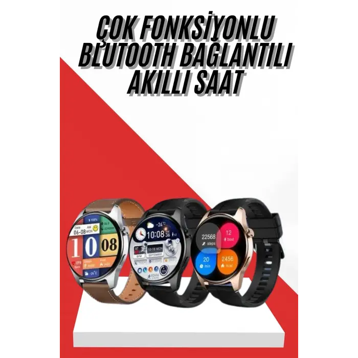 Akıllı Saat 1.5 Inç Amoled Ekran Çift Kordonlu GPS NFC Uyumlu