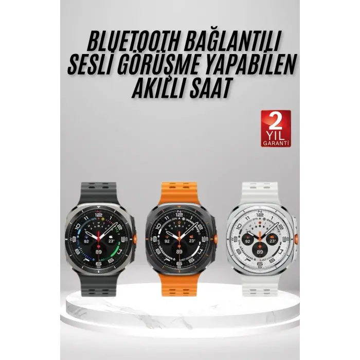 Akıllı Saat Amoled Ekran Bluetooth Bağlantılı Sağlık Takibi GPS Uyumlu