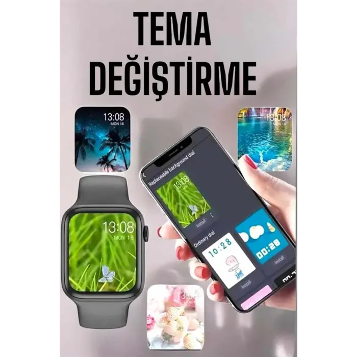 Akıllı Saat Amoled Ekran Yeni Nesil Bluetooth Bağlantılı