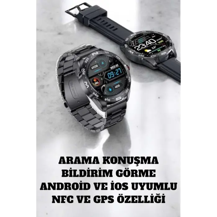 Akıllı Saat Arama Cevaplayan Titreşim Özelliğiyle Bildirim Görebilen