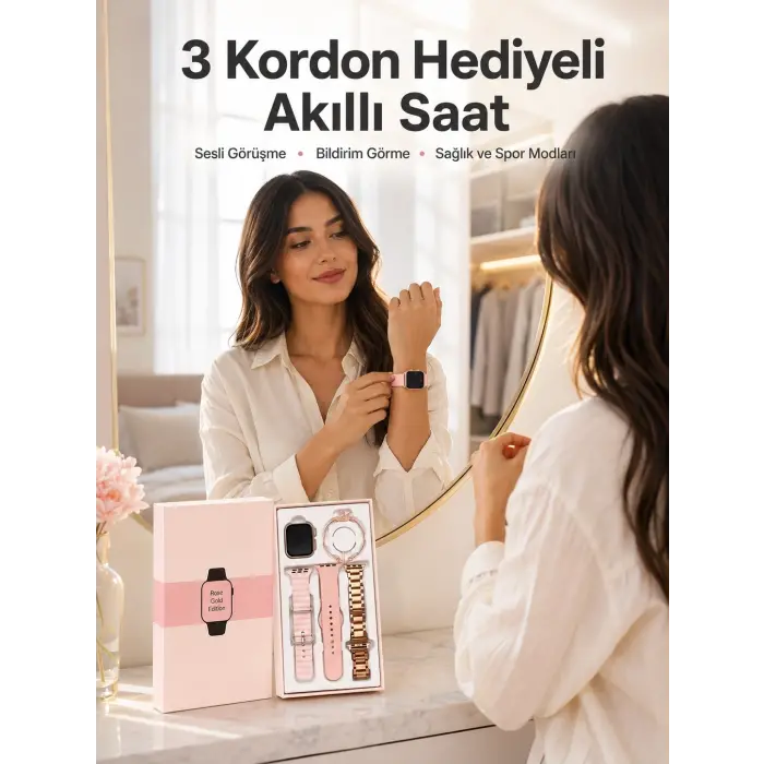 Akıllı Saat Bluetooth Bağlantılı Aksesuar Hediyeli GPS Takibi