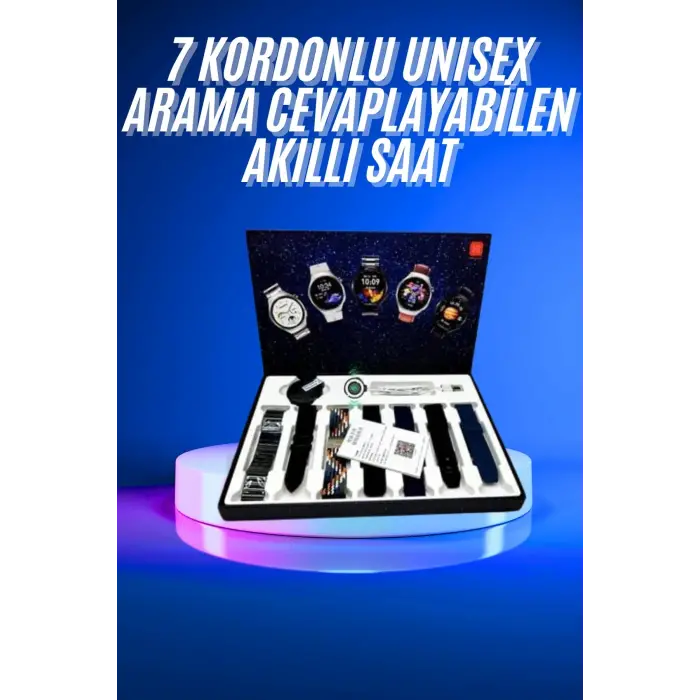 Akıllı Saat Çoklu Kordon Seçenekli Dokunmatik Ekran Nabız Sensörlü
