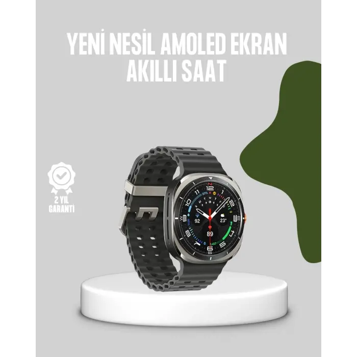 Akıllı Saat Kablosuz Şarj Arama Cevaplama ve Geniş Ekran Desteği