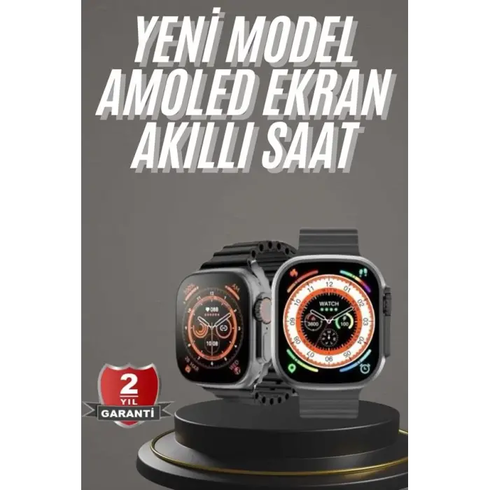 Akıllı Saat Kordon Hediyeli Güçlü Batarya Kapasiteli Titreşimli Bildirim Görme Unisex