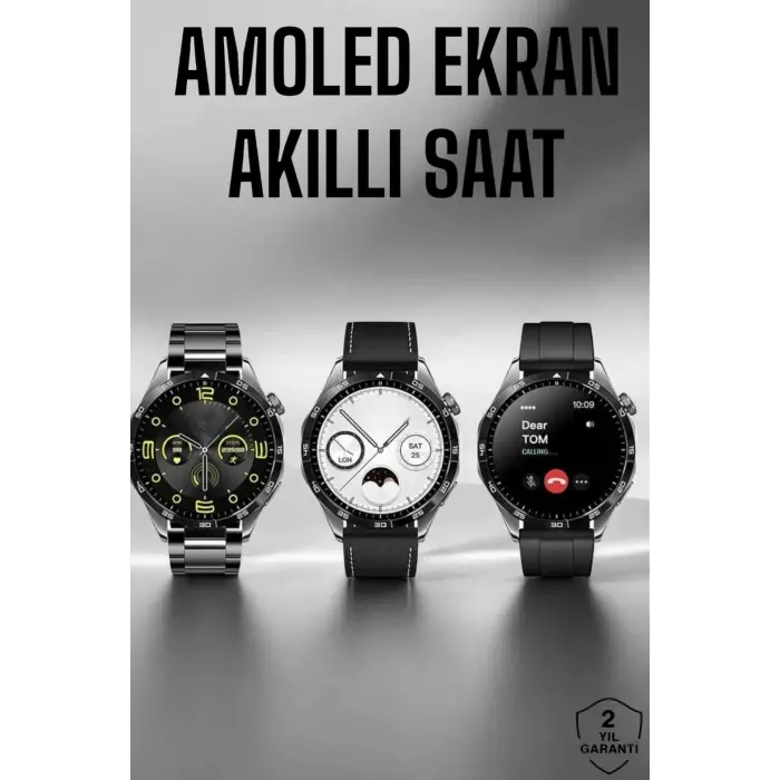Akıllı Saat Metal Kordonlu GPS ve NFC Uyumlu Arama Cevaplayan