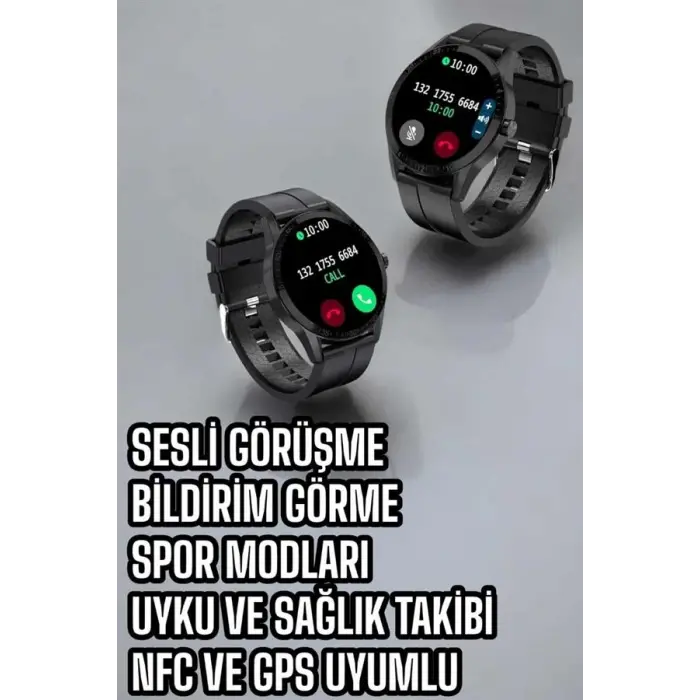 Akıllı Saat Sesli Görüşme Bluetooth Bağlantılı 3 Kordonlu Yeni Nesil