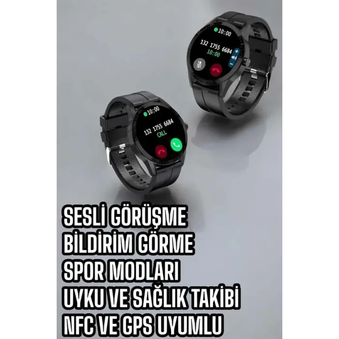 Akıllı Saat Sesli Görüşme Bluetooth Bağlantılı 3 Kordonlu Yeni Nesil