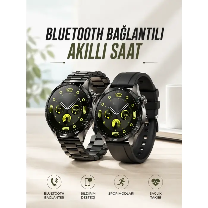 Akıllı Saat Sesli Görüşme, NFC Uyumlu, Bildirim Görme ve Uyku ve Sağlık Takibi