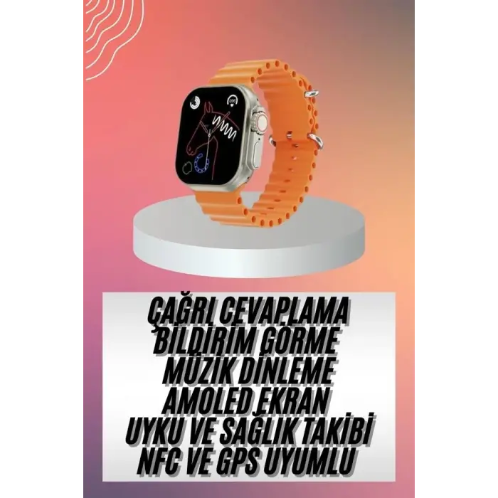 Akıllı Saat Ultra Android & İOS Uyumlu Arama Bildirim Özellikli