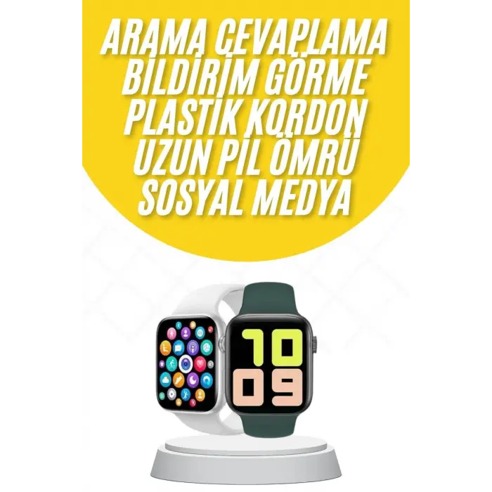 Akıllı Saat Uyku ve Sağlık Takibi Arama Cevaplama 44 MM Amoled Ekran