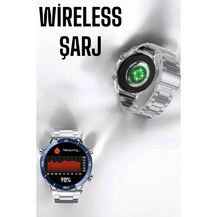 Akıllı Saat Yeni Nesil 2024 Model Metal Kordonlu Bluetooth Bağlantılı