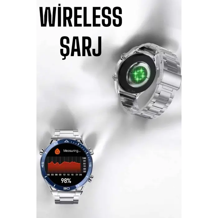 Akıllı Saat Yeni Nesil 2024 Model Metal Kordonlu Bluetooth Bağlantılı