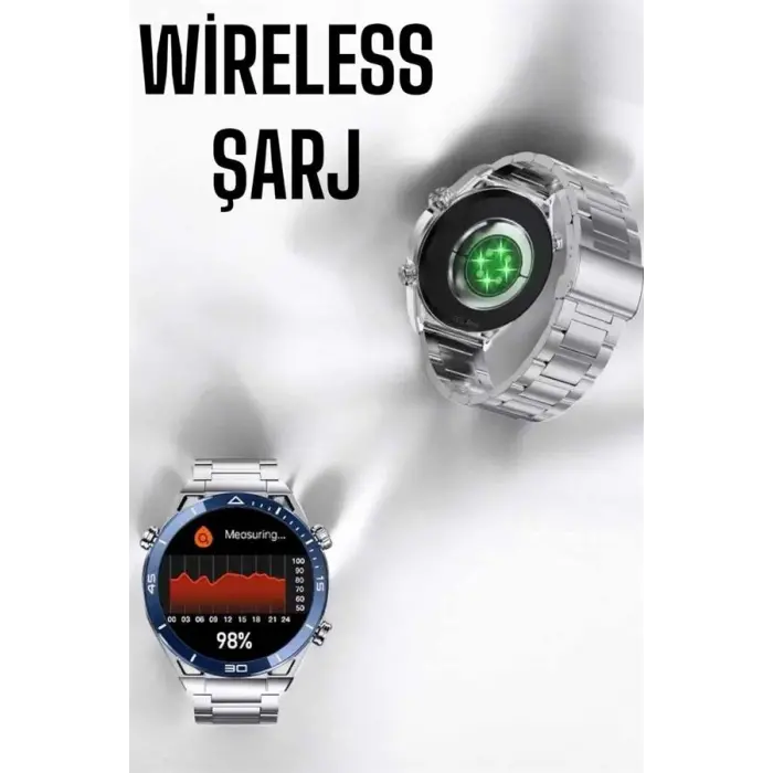 Akıllı Saat Yeni Nesil 2024 Model Metal Kordonlu Bluetooth Bağlantılı