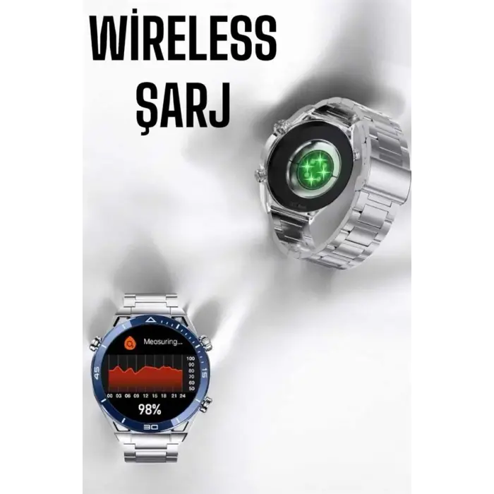 Akıllı Saat Yeni Nesil 2024 Model Metal Kordonlu Bluetooth Bağlantılı